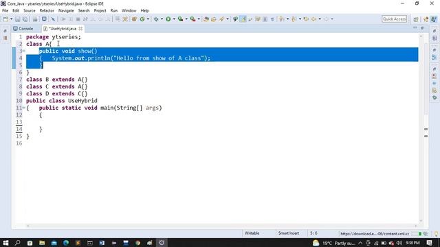 hybrid inheritance in java in hindi смотреть онлайн