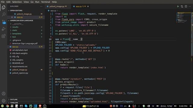 American Sign language Detection - Part -4 (Flask Integration) смотреть онлайн