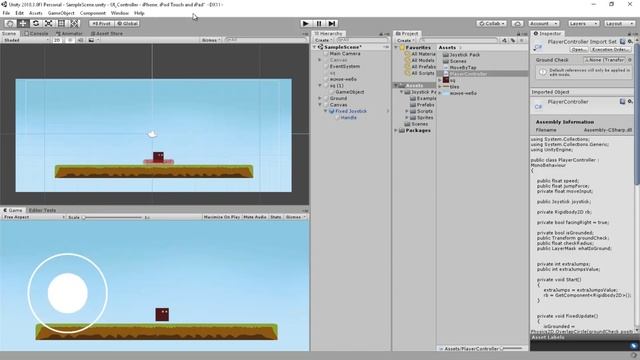 Unity - как использовать виртуальный джойстик на IOS смотреть онлайн