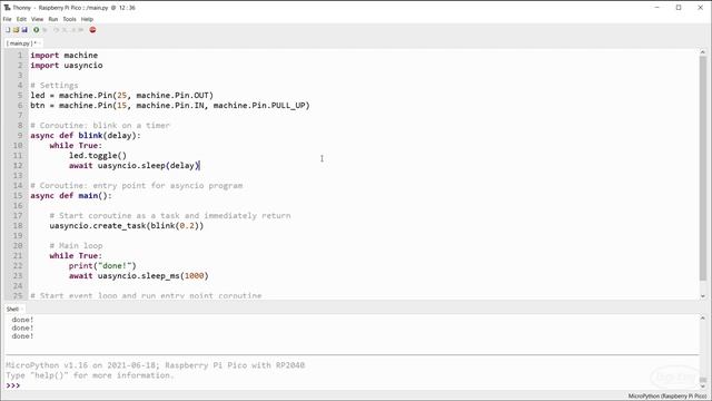 How to Use Asyncio in MicroPython (Raspberry Pi Pico) | Digi-Key Electronics смотреть онлайн