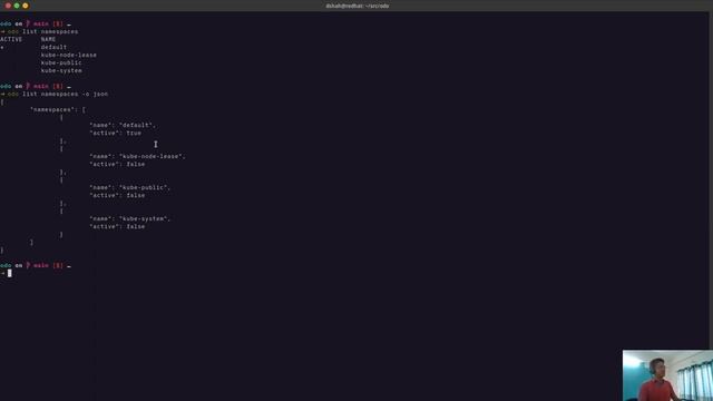 JSON Output for 'odo list namespaces' смотреть онлайн