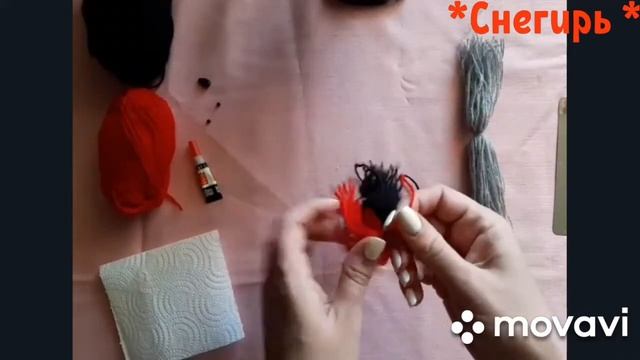 Мастер-класс «Снегирь из ниток для вязания» смотреть онлайн