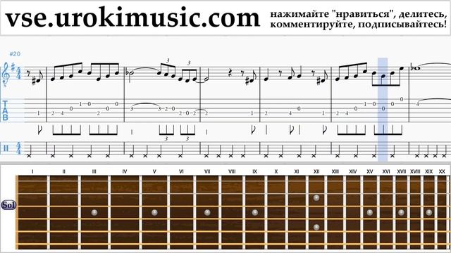 Как играть на гитаре The Pink Panther - Theme Song Табы часть 2 um-i821 смотреть онлайн