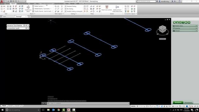 สอน Autodesk Autocad Advance Steel 2017 : 04 Grid Line смотреть онлайн