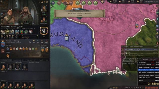 Crusader Kings 3 World Conquest speedrun in 4.5 hours (Full run, no exploits, modern patch (1.8.1)) смотреть онлайн