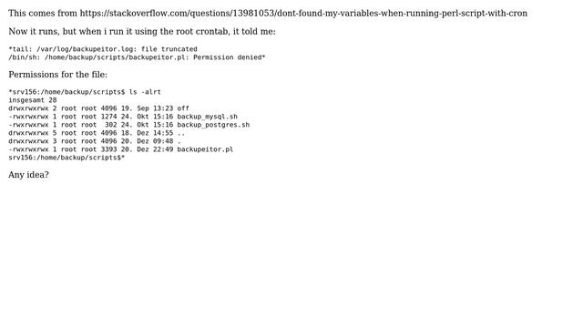 DevOps & SysAdmins: Runing perl Script using root cron told me "access denied" (2 Solutions!!) смотреть онлайн