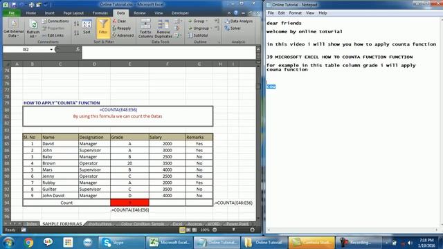 39 MICROSOFT EXCEL HOW TO COUNTA FUNCTION FUNCTION смотреть онлайн