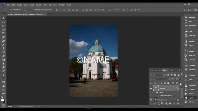 How To Batch Watermark Photos In Photoshop CC / CS