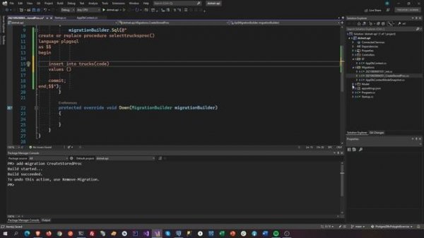 How to create Stored Procedure in Postgres via Entity Framework Code FIrst
