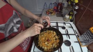Картофель тушёный.Очень вкусная тушеная картошка с мясом