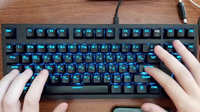 ZET Immortality TKL Kailh BOX RED fast review (light + typing sound) смотреть онлайн