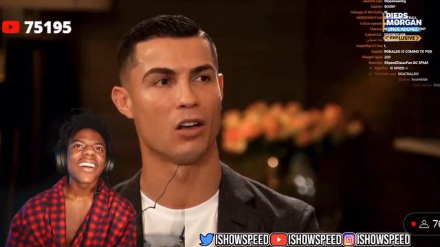 IShowSpeed Reacts To Ronaldo Talking About Messi In Piers Morgan Interview смотреть онлайн