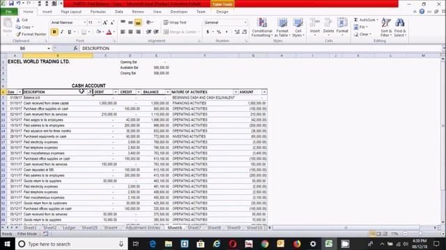 Preparation of Cash Flow Statement under Direct Method in excel spread sheet- Step 8 @myesheet смотреть онлайн
