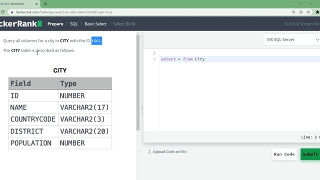 Select By ID || SQL (Basics) || HackerRank Solution || KK Codes смотреть онлайн