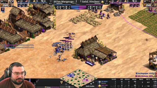 1 КРИТИЧЕСКАЯ ОШИБКА РЕШИЛА ИСХОД МАТЧА! Vinchester VS Margougou 2 МАТЧ KOTD5 Age of Empires II DE смотреть онлайн