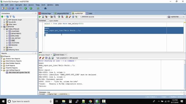 Create & Execute PL/SQL Code inside SQL Developer смотреть онлайн