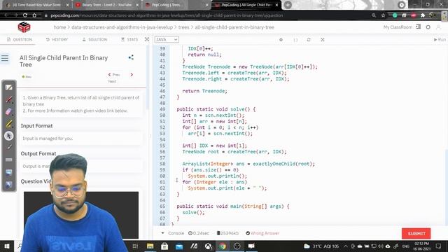 List Of All Single Child Node In Binary Tree | Using HeapMover | Pepcoding Solution in Hindi смотреть онлайн