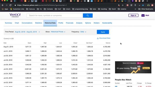 Python Programming 10.2 [Web crawling: read stock values from Yahoo finance] смотреть онлайн