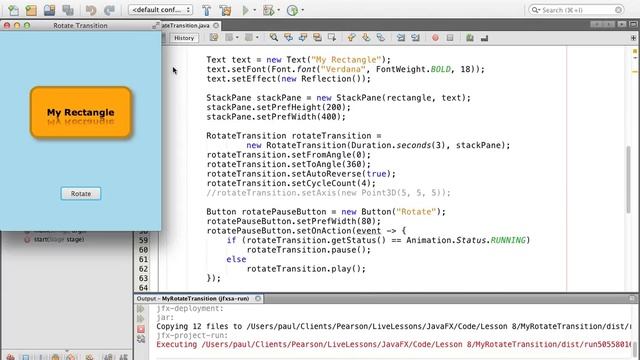 JavaFX Programming: Use Rotate Transition смотреть онлайн