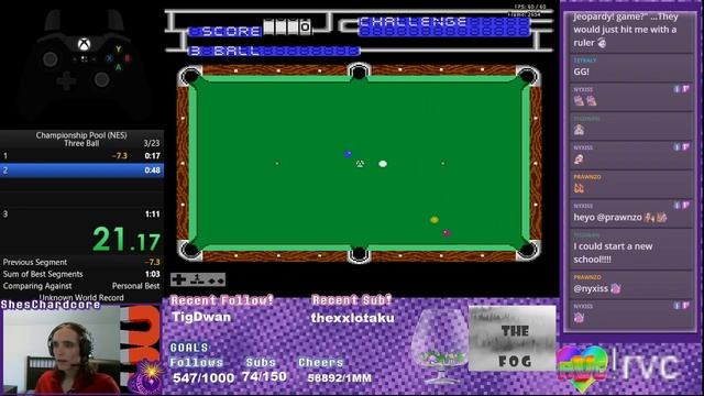 Championship Pool (NES) Three Ball Speedrun PB 1:04 by ShesChardcore смотреть онлайн