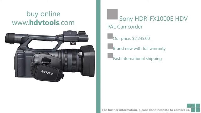 Sony HDR-FX1000E Price $2245 Brand New with Warranty смотреть онлайн