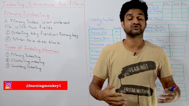Understanding Primary Indexing in DBMS with example || Lesson 88 || DBMS || Learning Monkey || смотреть онлайн