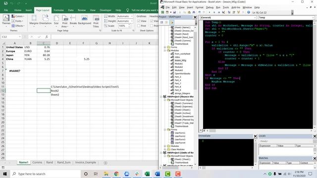 VBA Message Box Function With Dynamic Parameters смотреть онлайн