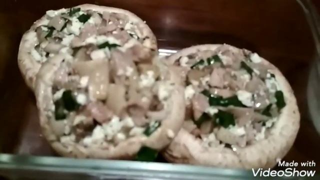 Фаршированные грибы для низкоуглеводного питания/ИЗ АРХИВА смотреть онлайн