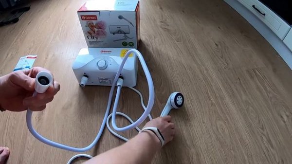 Водонагреватель проточный THERMEX 3.5 кВт. Подключение