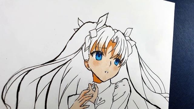 Drawing Tohsaka Rin - Fate stay night | 遠坂凛 | 페이트 스테이 나이트 토오사카 린 смотреть онлайн