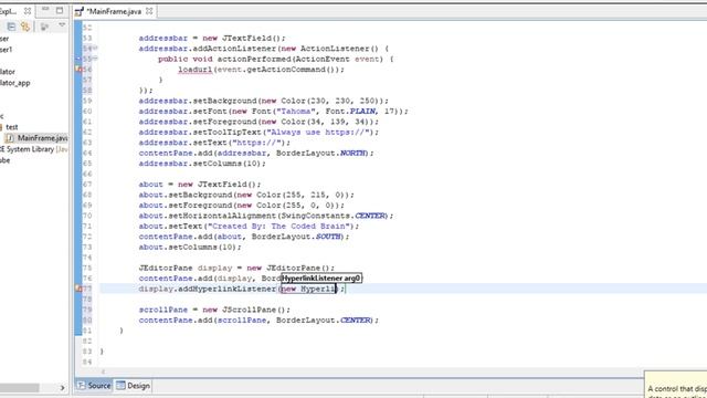 How to make own Browser Using Java #2 смотреть онлайн