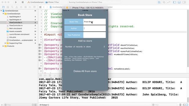 Core Data Storage Example in IOS смотреть онлайн