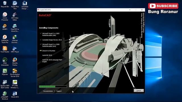 Cara Instal AutoCad 2010 (License) - How to install AutoCAD 2010 смотреть онлайн