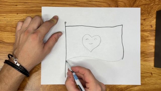 Как нарисовать Флаг Сердечко Легко / Рисуем Для Детей смотреть онлайн