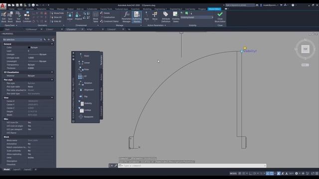 Create a dynamic block with visibility states | Block Editor | AutoCAD Tips in 60 Seconds смотреть онлайн