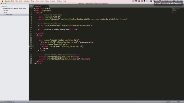 Bootstrap 4: Create an online forum – Navbar and breadcrumb смотреть онлайн