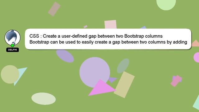 CSS : Create a user-defined gap between two Bootstrap columns смотреть онлайн