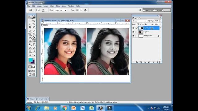 How To Make Black & White Picture In Adobe Photoshop 7.0 Part 9 смотреть онлайн