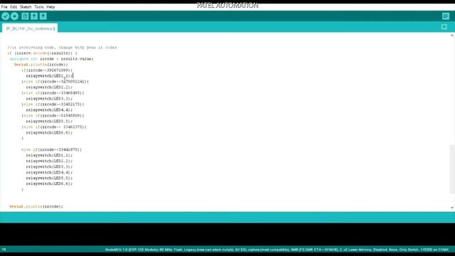 LEDs controle using IR remote and node mcu смотреть онлайн