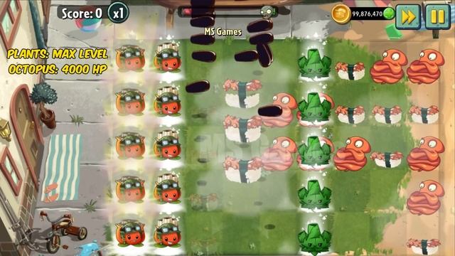 PvZ 2 Challenge - Team Plants and Mint Vs Octopus 4000 HP - Who will win? смотреть онлайн