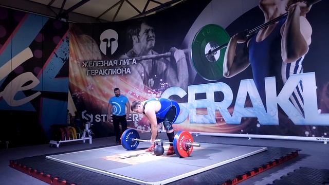 Алексей Ловчев. Доношение со штангой 80 кг и гирей 32 кг. Alexey Lovchev. Two hands anyhow - 112 kg смотреть онлайн