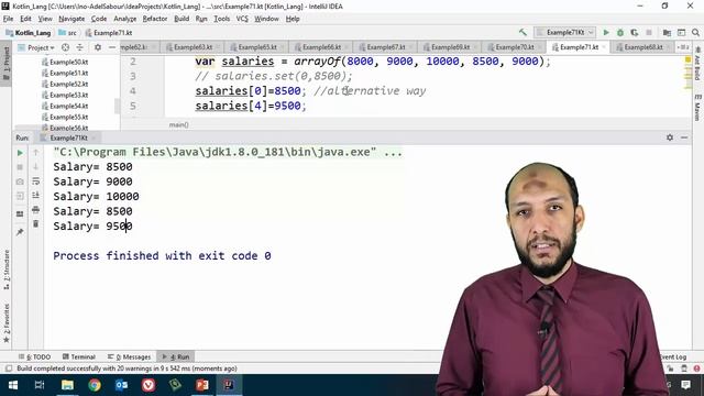 57 Anroid Kotlin Arrays change values of elements with set and get and print arrays elements смотреть онлайн
