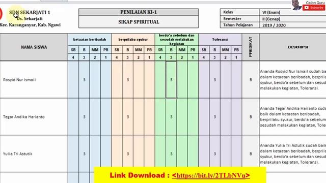 Aplikasi Raport K13 Revisi 2019 Lengkap Cara Mengerjakan dan Link Menyimpan Aplikasi raport k13 SD смотреть онлайн