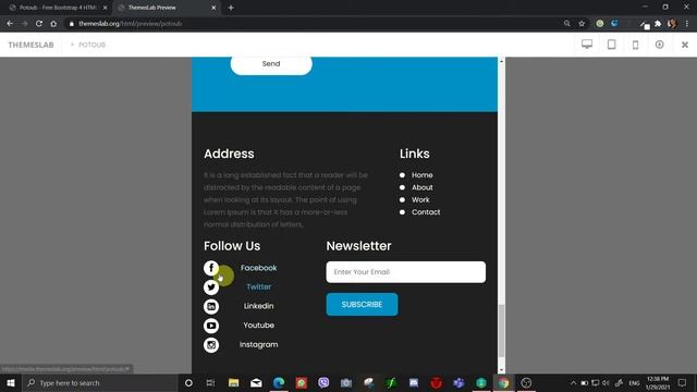 Potoub : Free Bootstrap 4 HTML5 App Landing Page Template смотреть онлайн