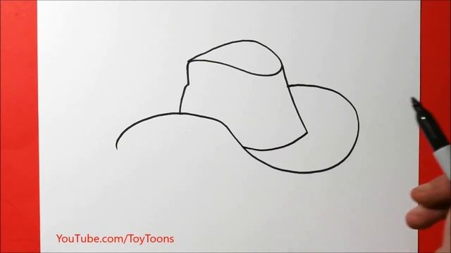 How to Draw a Cowboy Hat | Easy Step by Step Drawing Guide Tutorial смотреть онлайн