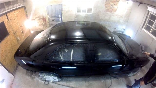 Покраска Mercedes (черный цвет). смотреть онлайн