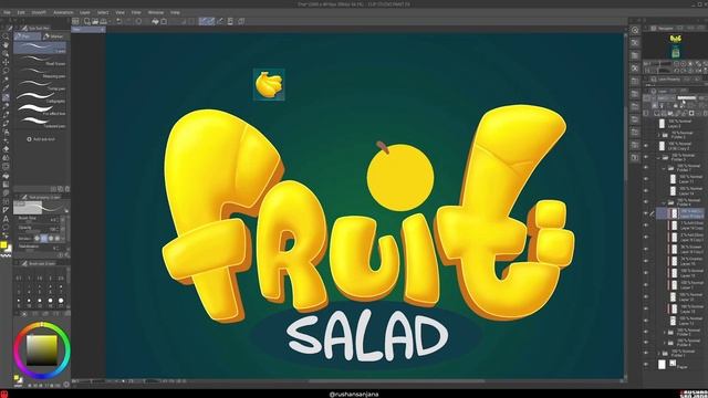 Game title logo illustration | How to draw | Game UI - Fruit Salad game art E01 смотреть онлайн