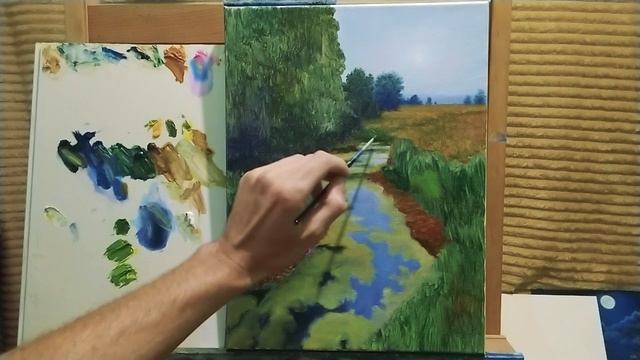 Как рисовать ручей и ряску мастер класс|как рисовать деревья и высокую траву #art #рисуем #живопись смотреть онлайн