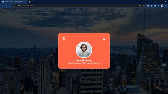 How To Make Profile Card Using HTML and CSS | User Profile Page Design with HTML & CSS смотреть онлайн