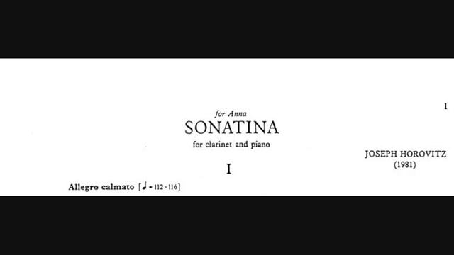 Horovitz - Sonatina for clarinet & piano (I) - Robert Stefański смотреть онлайн